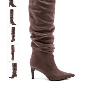Jeffrey Campbell Brutish taupe suede boots 8.5